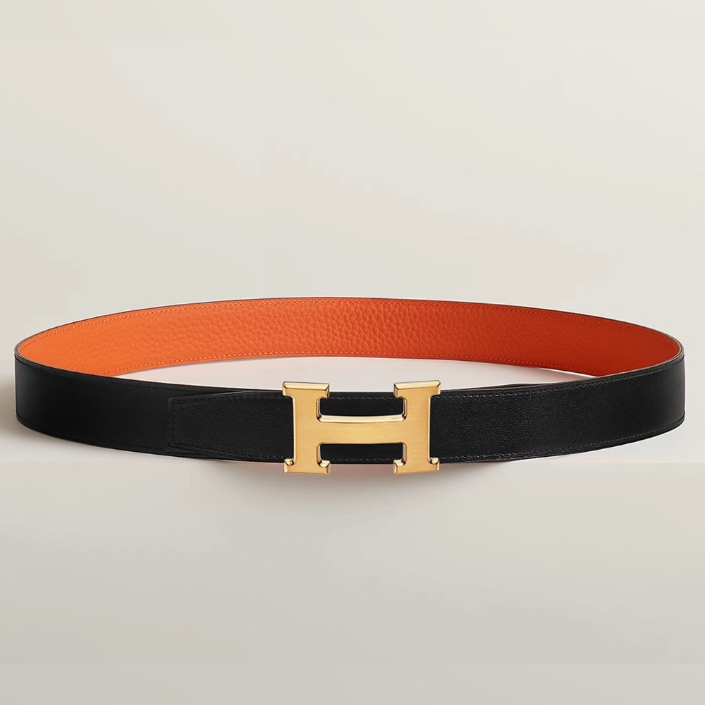 Hermès H belt buckle & Reversible leather strap 32 mm